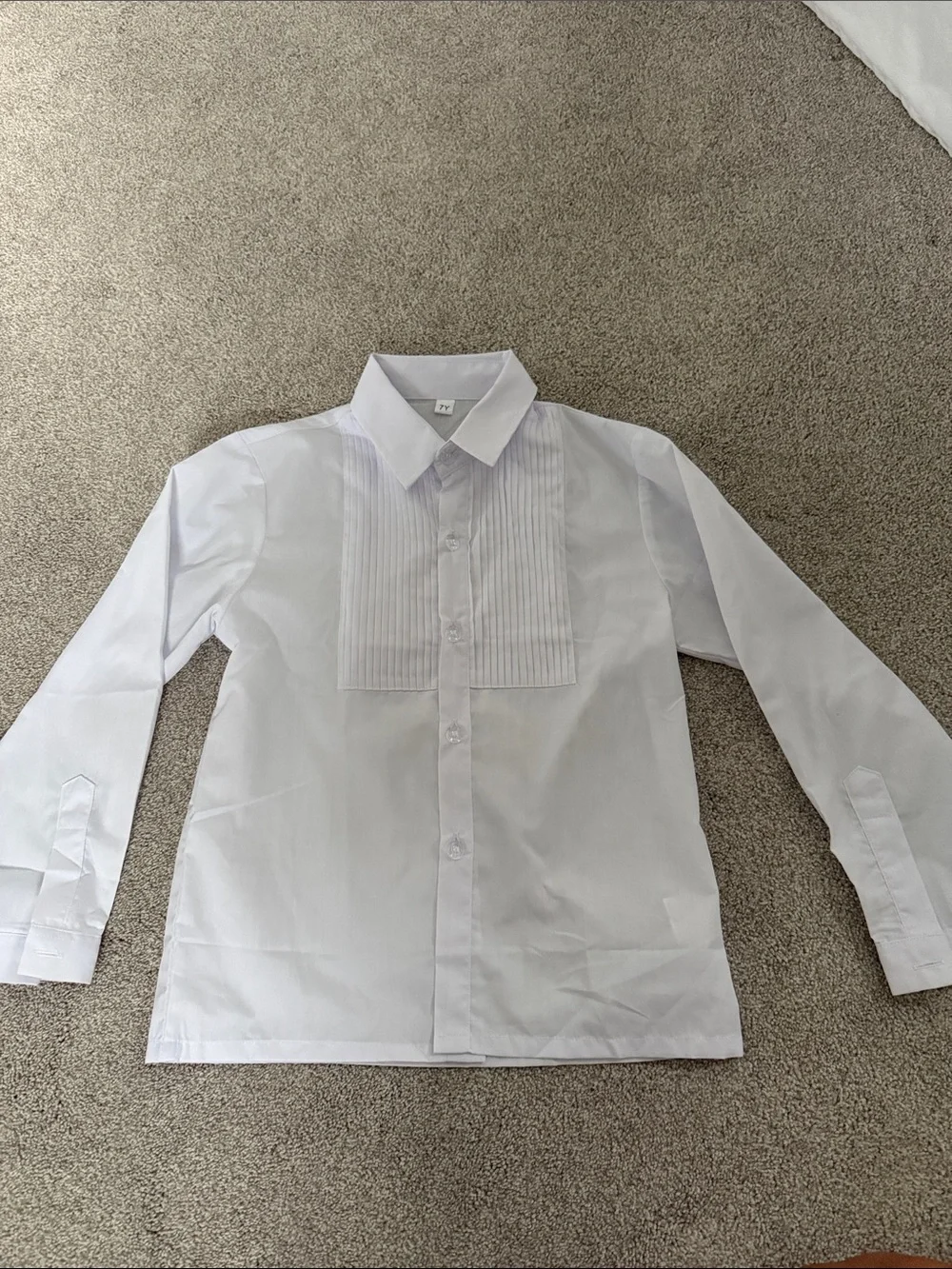 Boys White Formal Tuxedo Suit with Vest and Tie